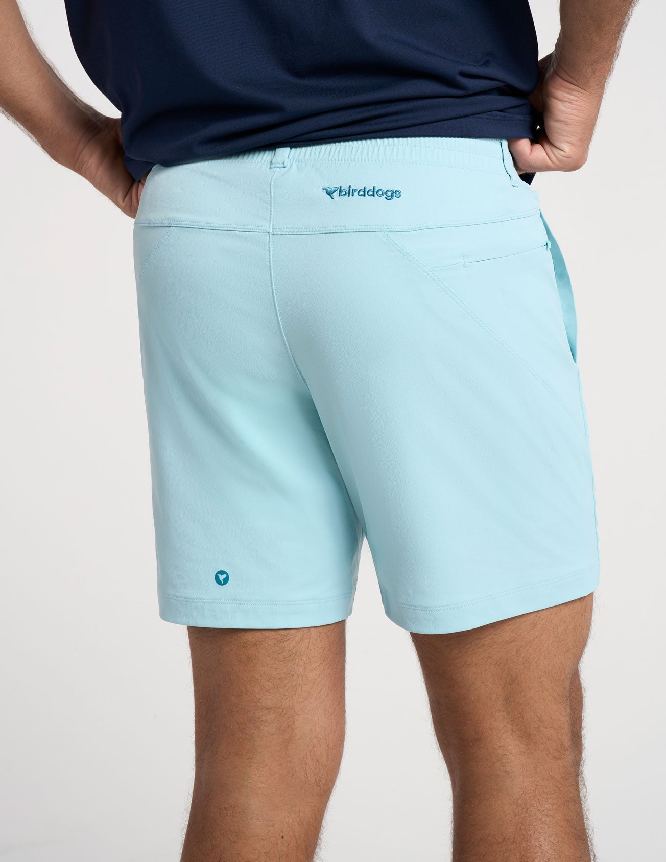 Khaki Shorts - Baby Blue